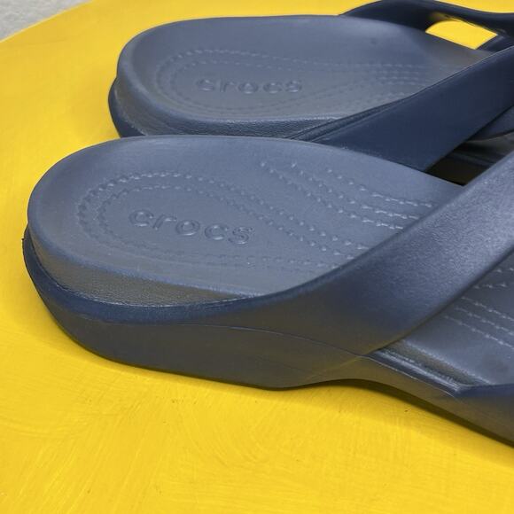 Crocs Meleen Twist Navy Blue Comfort Sandals Slip On Open Toe Slide Women’s 10 - Picture 8 of 15